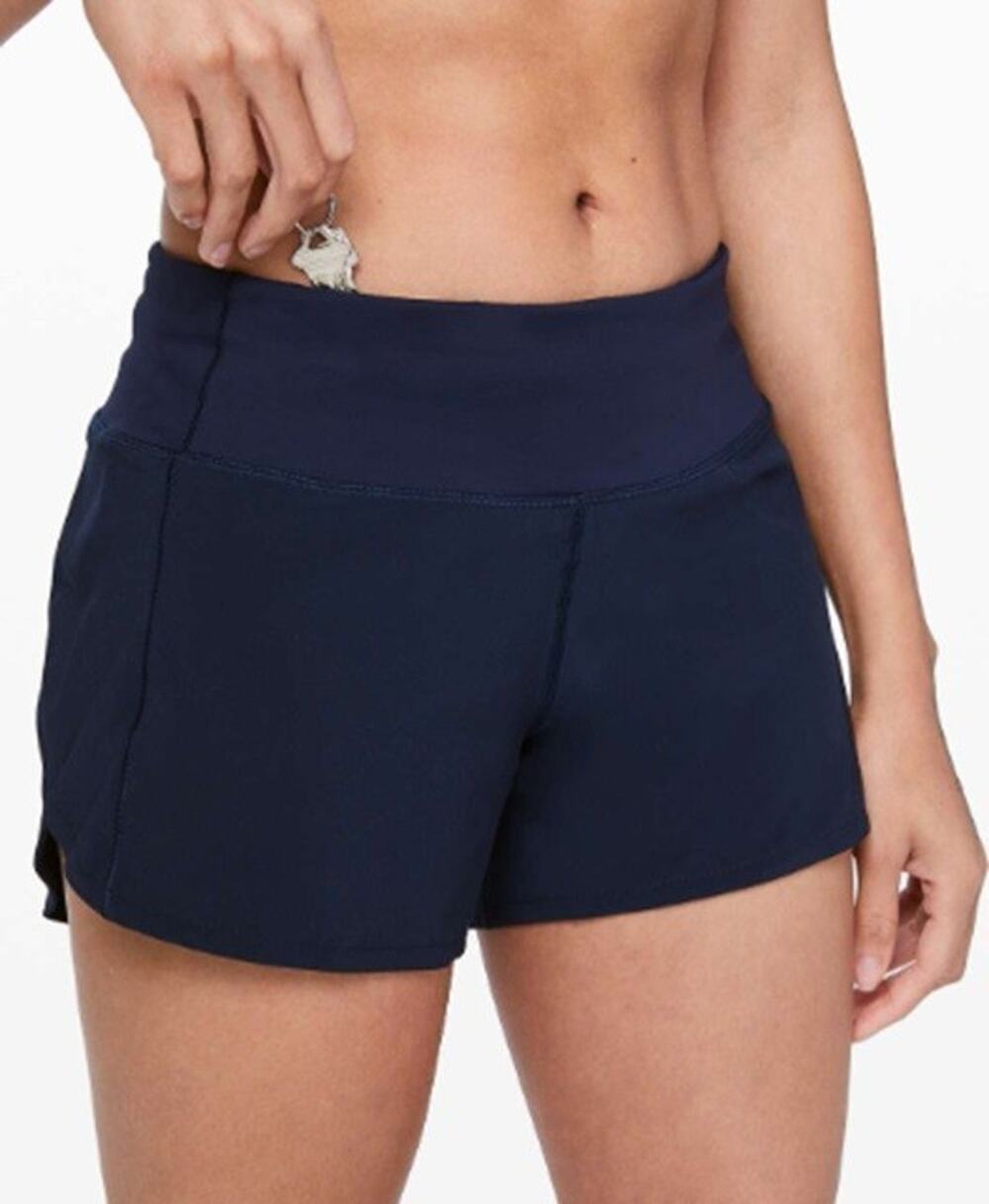 Lululemon Speed Up Short Updated Fit Sz 6 4" Inseam True Navy Sporty